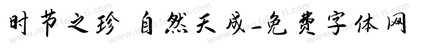 时节之珍 自然天成字体转换